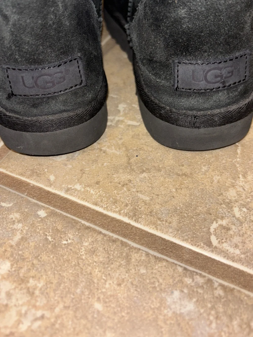 UGG Black Suede Short Winter Boots 7 classic style